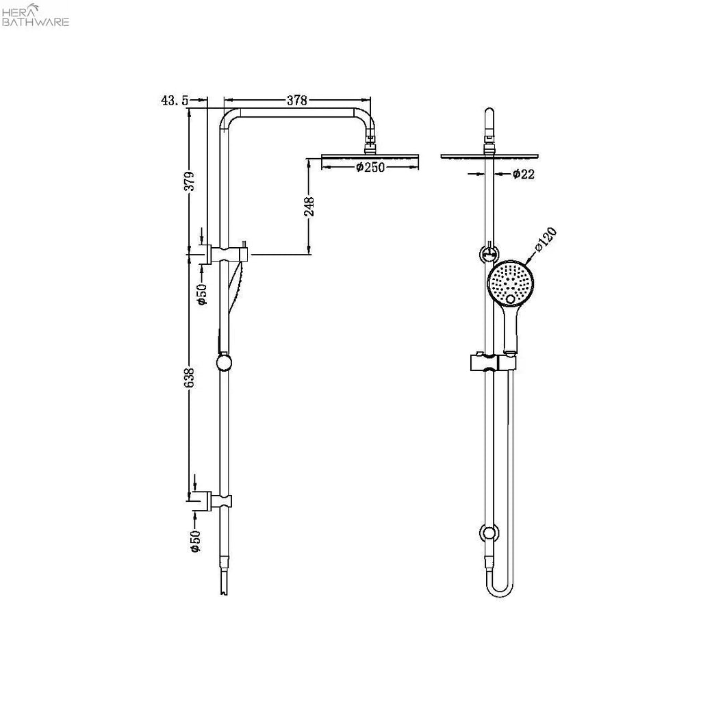 Overstock | Brand New DOLCE Shower Set - Chrome - Hera Bathware X Nero Tapware NR250805aCH |