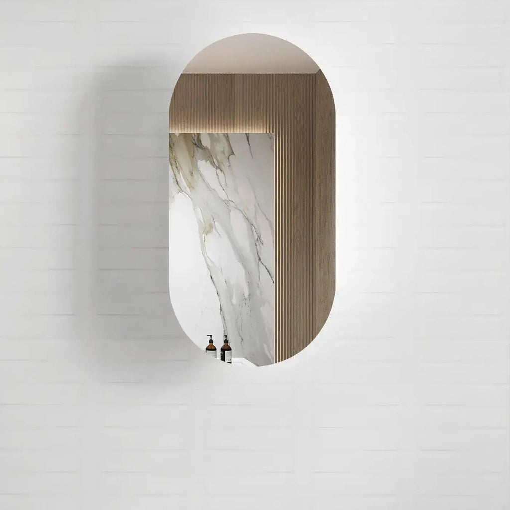 Overstock Brand New in Box | Noosa Oval Shaving Cabinets - Hera BathwareMatte White