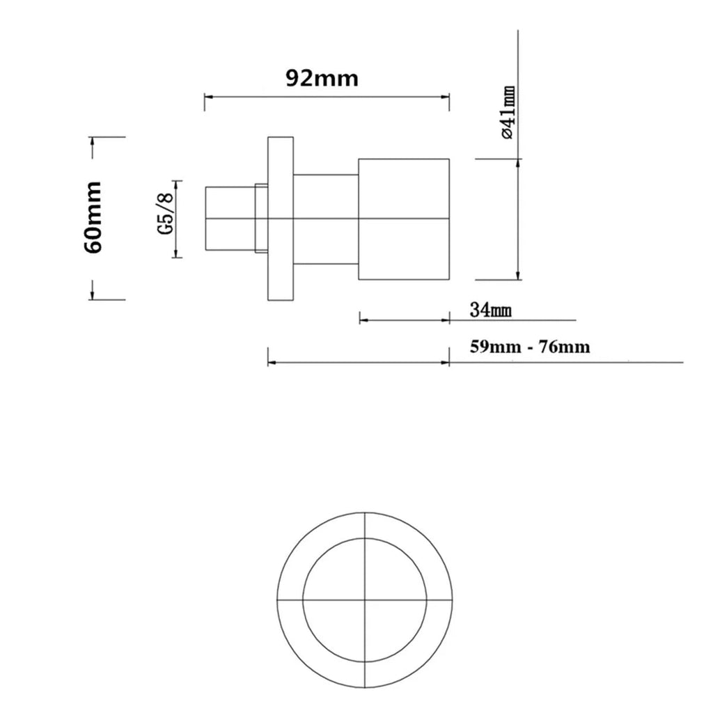PANDRA Wall Top Assemblies - Matte Black - Hera BathwareMatte Black