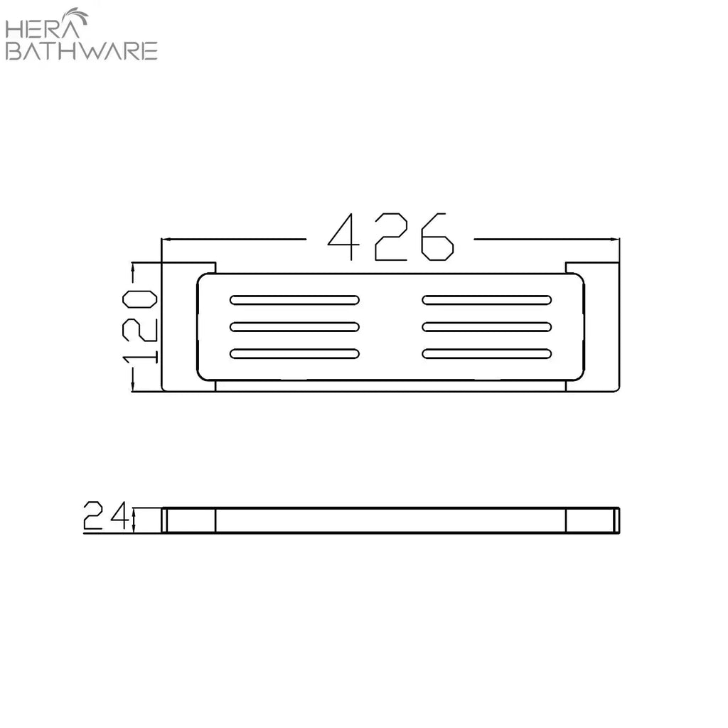 PEARL Metal Shelf - Hera BathwareGun Metal