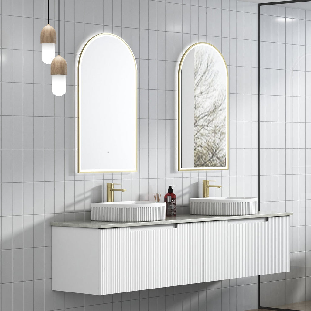 Perla Mark II Wall Hung Vanity 600 - 1800mm - Hera Bathware1800mm - DoubleCabinet Only