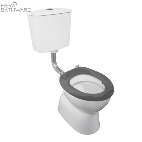 Plaza School - wise Ambulant Deluxe Vc Link Toilet Suite S Trap With Grey Seat & Ch Button - Hera Bathware