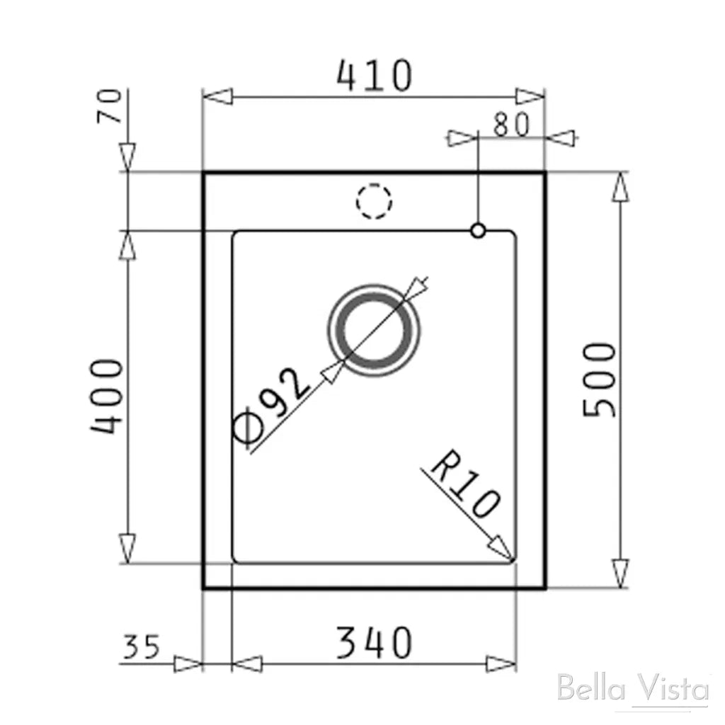 Pradus Graphite Carbon Kitchen Sinks | Bella Vista - Hera Bathware X Bella Vista SNK6244 - 1B - BLK - P | 620 x 440mmBlack