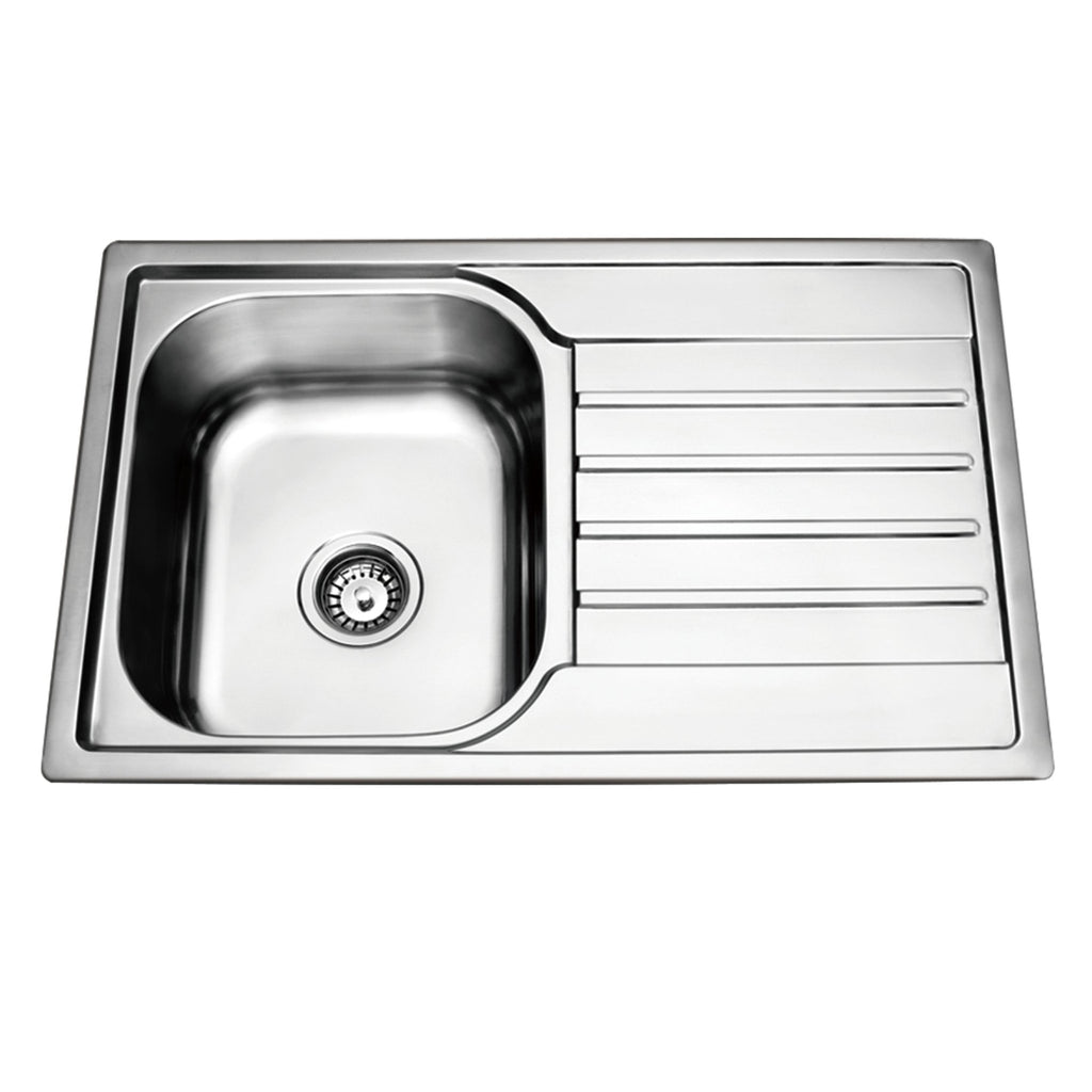 PRAGUE Top Mount Pressing Kitchen Sink PA300 - Hera BathwareLeft Hand Side Bowl