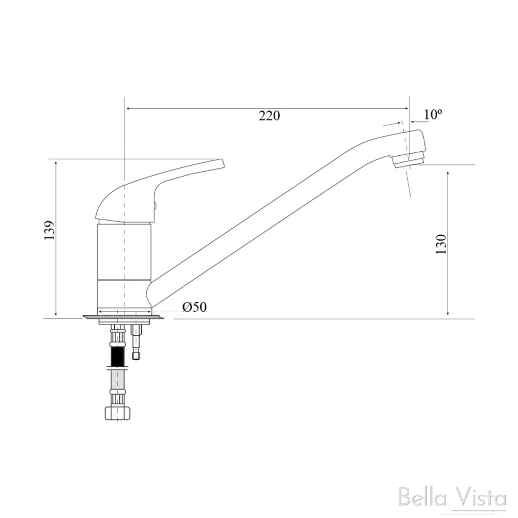Presto Swivel Sink/Kitchen Mixer | BellaVista - Hera Bathware X Bella Vista SM - 06 - WB | Chrome