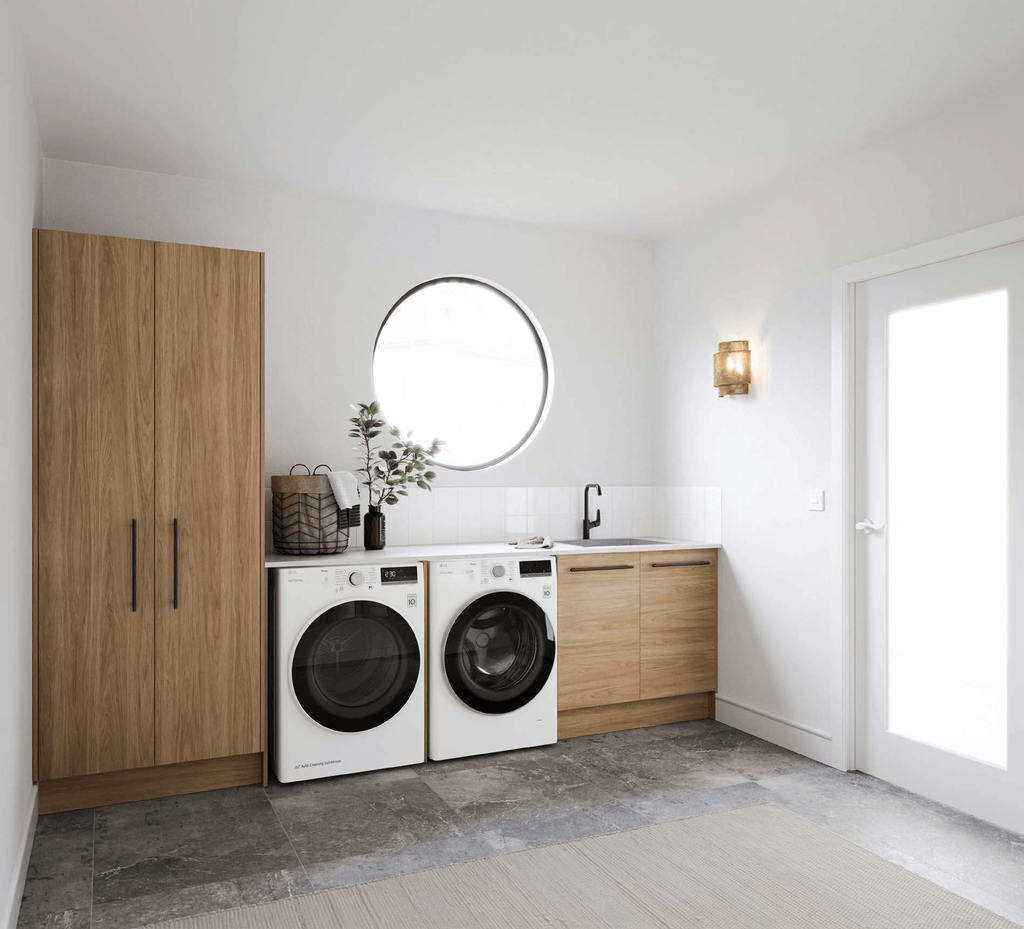 Prime Oak Cabinets Laundry Bundle - Hera Bathware X Timberline |