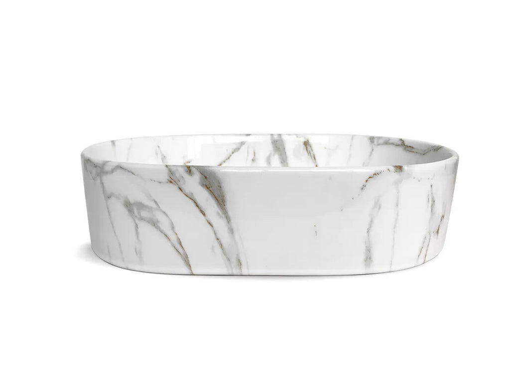 Quay Oval Above Counter Basin - Hera BathwareCarrara Matte