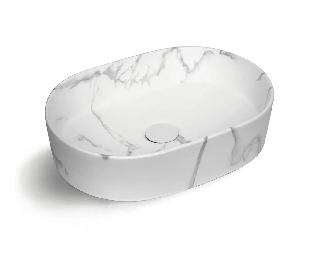 Quay Oval Above Counter Basin - Hera BathwareCarrara Matte