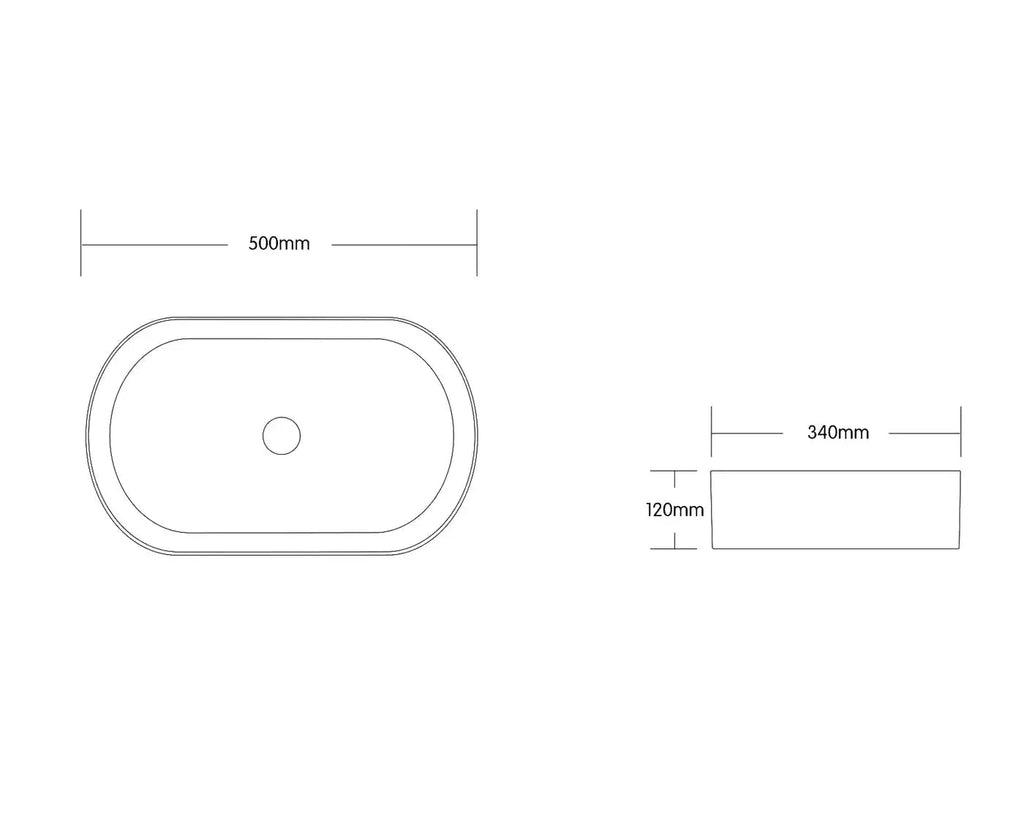 Quay Oval Above Counter Basin - Hera BathwareCarrara Matte