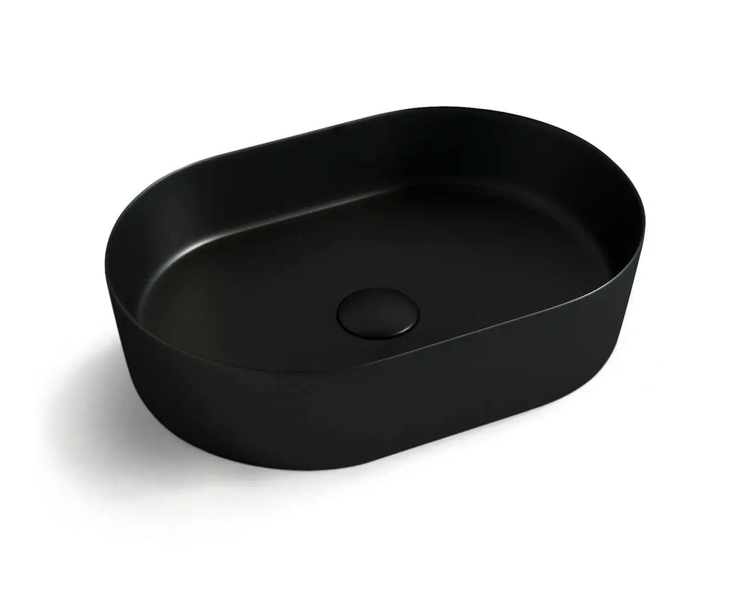 Quay Oval Above Counter Basin - Hera BathwareMatte Black