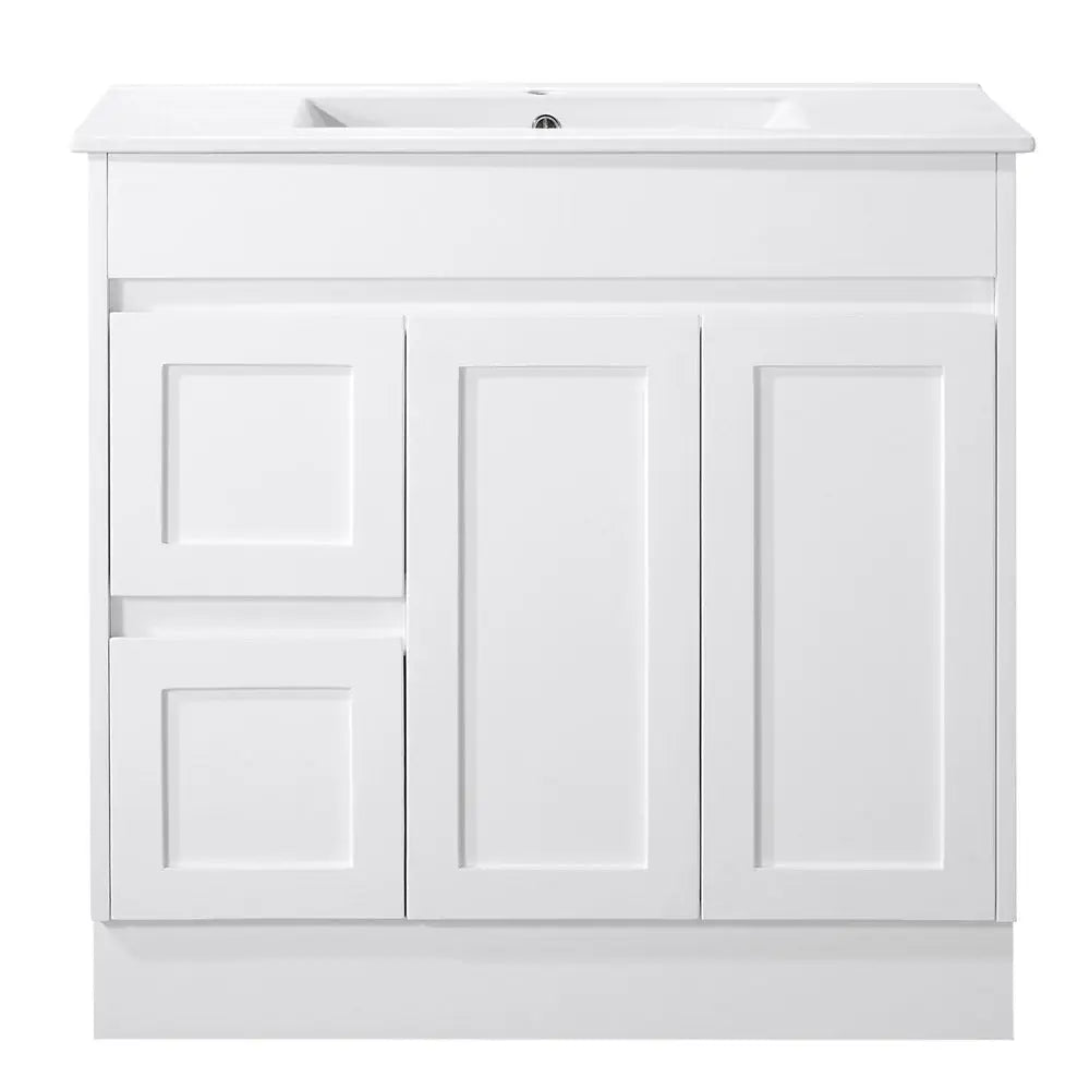 Quinn Free Standing Vanity with Drawers 750mm - Hera BathwareLeft Hand DrawersGloss White