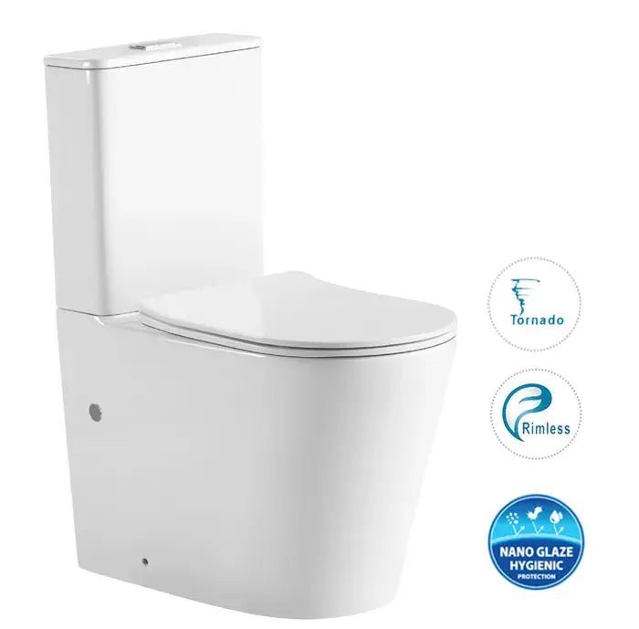Radiant 3 Colours Tornado Rimless Toilet - Hera BathwareGloss WhiteR&T Cistern
