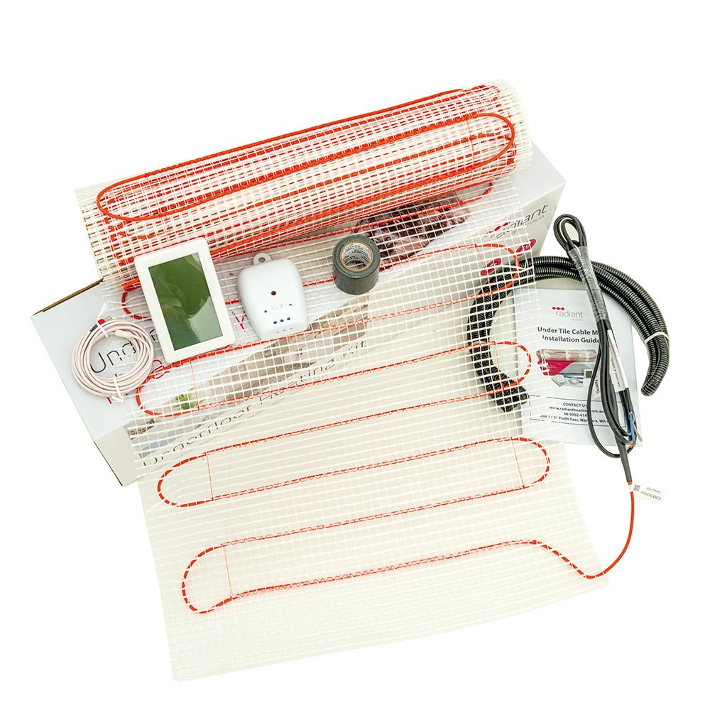 Radiant Underfloor Heating 150W *Under Tile Cable Mat Kit* (Living Areas) - Hera Bathware X Radiant UTCMK150 - 900W | 6.0 to 7.9sqm coverage