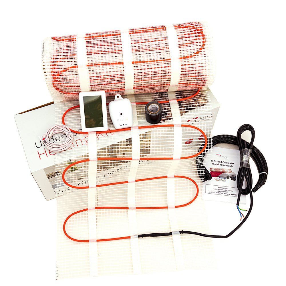 Radiant Underfloor Heating 200W *In - Screed Cable Mat Kit* - Hera Bathware X Radiant ISCMK200 - 200W | 1.2 to 1.7sqm coverage