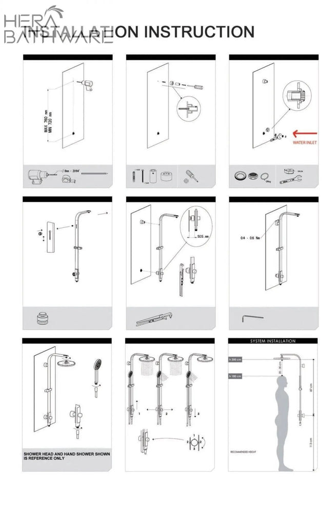 RAIN Round Shower Set Single Hose - Chrome - Hera BathwareChrome