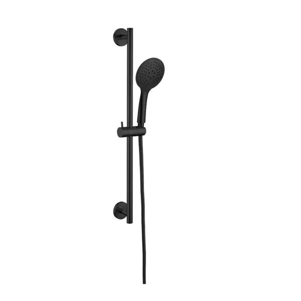 Rain Shower Rail With Push Button Shower - Matte Black - Hera BathwareMatte Black