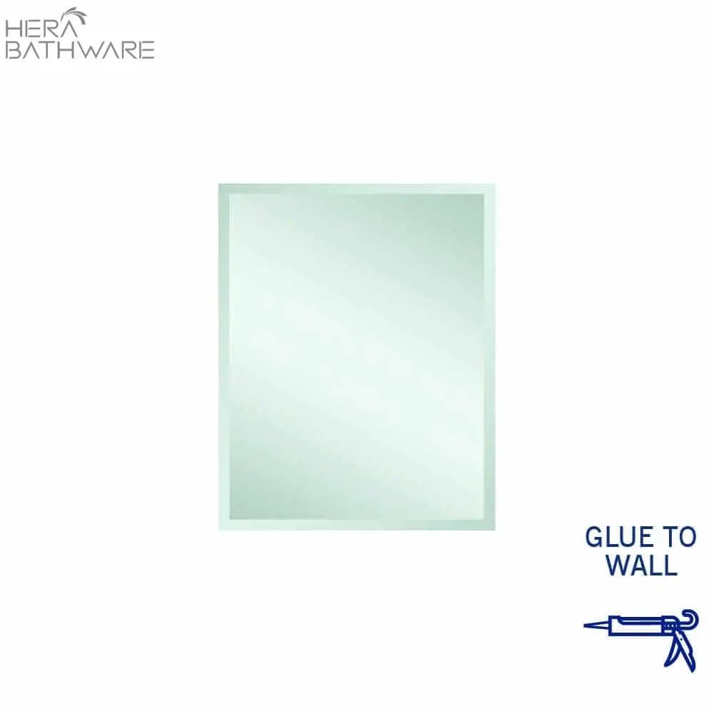 Rectangular Bevel Edge Mirror - Hera Bathware600(W)*750(H)mmGlue - to - wall
