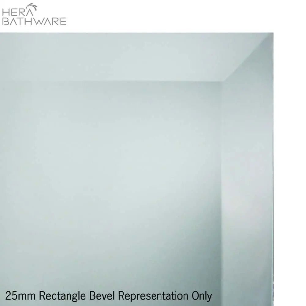 Rectangular Bevel Edge Mirror - Hera Bathware600(W)*750(H)mmMetal Hangers