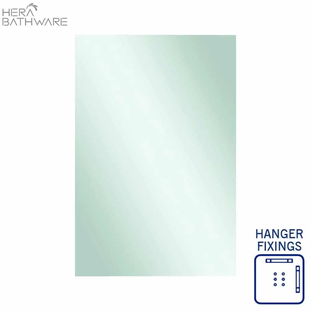 Rectangular Pencil Edge Mirror - Hera Bathware600(W)*750(H)mmGlue - to - wall