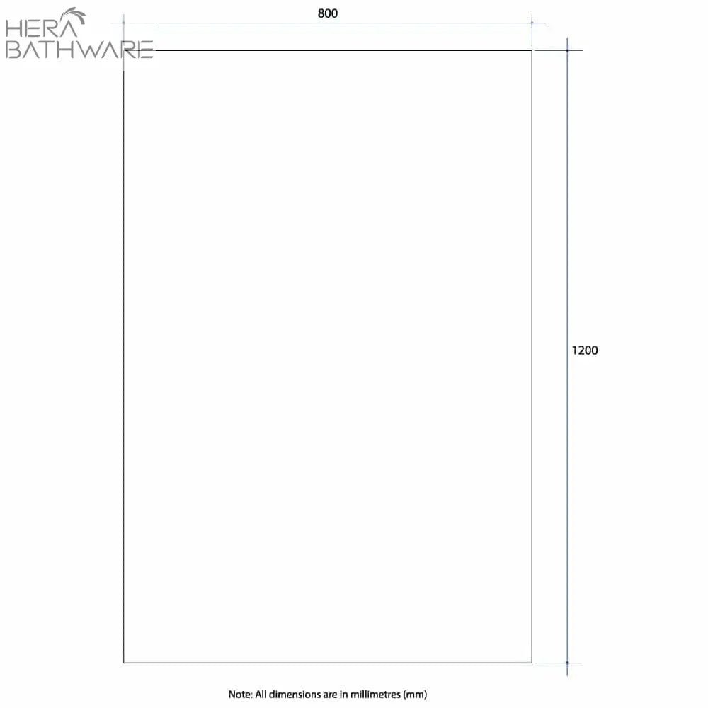 Rectangular Pencil Edge Mirror - Hera Bathware600(W)*750(H)mmGlue - to - wall