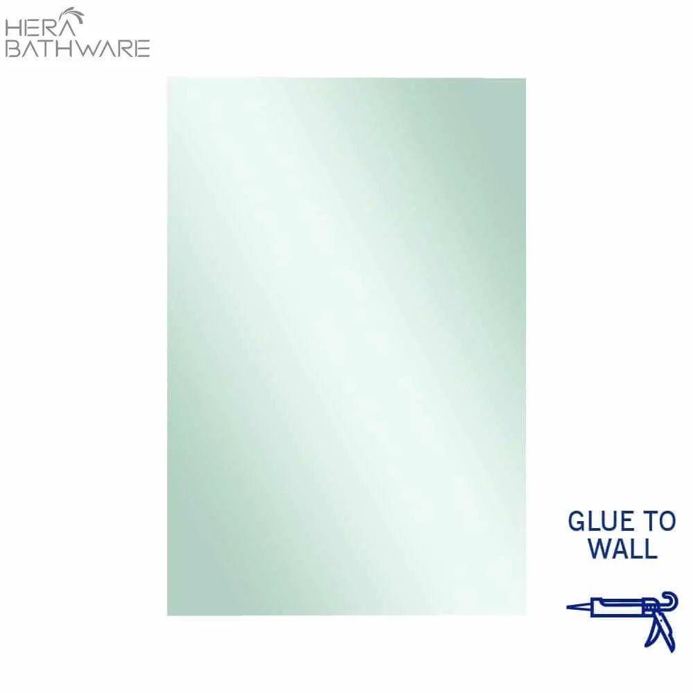 Rectangular Pencil Edge Mirror - Hera Bathware600(W)*750(H)mmGlue - to - wall