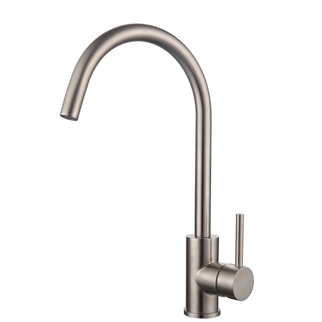 RIO Gooseneck Kitchen Mixer - Stainless Steel - Hera BathwareStainless Steel