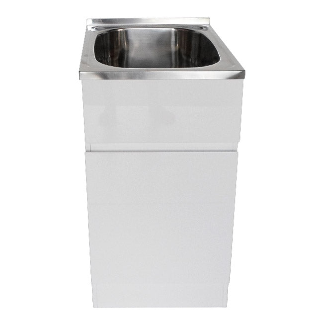 Rio Laundry trough Cabinet - Capacity 27 - 45 Litre - Hera Bathware X Best Bm BRC - T35B | Gloss White35L