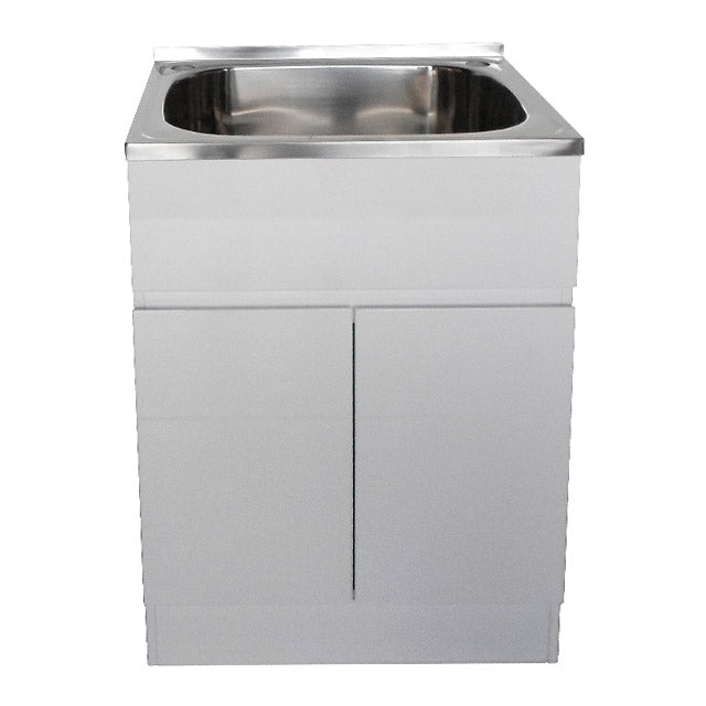 Rio Laundry trough Cabinet - Capacity 27 - 45 Litre - Hera Bathware X Best Bm BRC - T45 | Gloss White45L Double Door