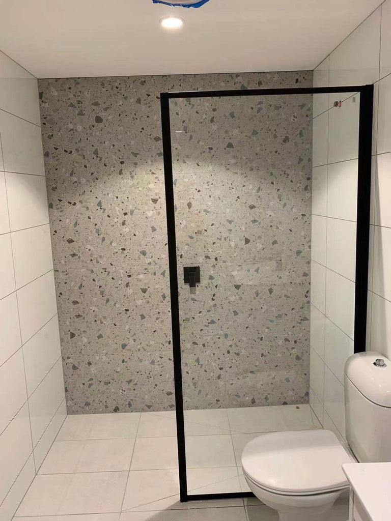 Rita Frame Walk in Shower Fixed Panel | Convex - Hera Bathware900mmChrome