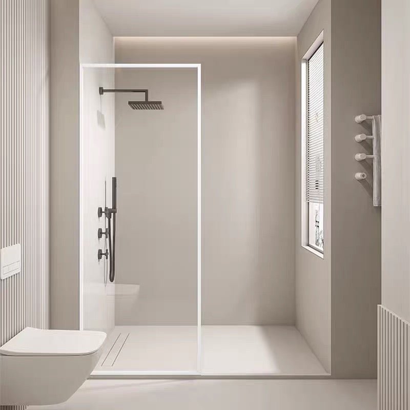 Rita Frame Walk in Shower Fixed Panel | Convex - Hera Bathware900mmChrome