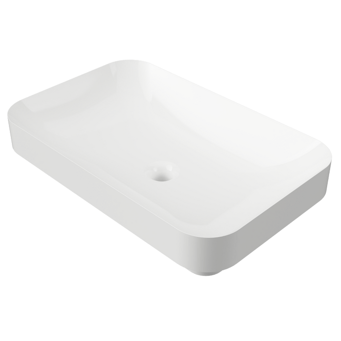 Rome Inset White Ceramic Basin 600mm White Gloss – Hera Bathware