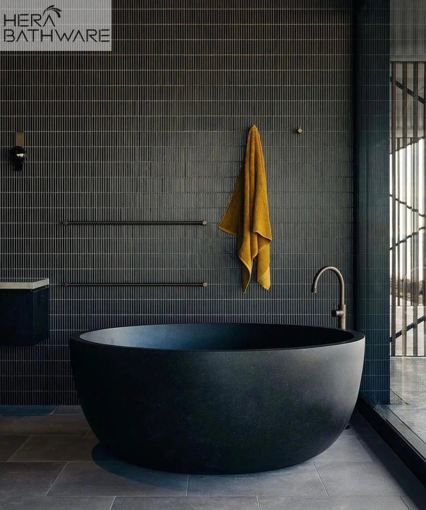 Romeo freestanding stone bath - Hera Bathware1500x600mmOverflow Waste