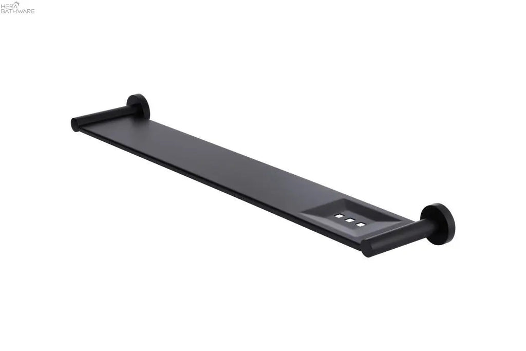 Round Bathroom Shelf - Matte Black - Hera BathwareMatte Black
