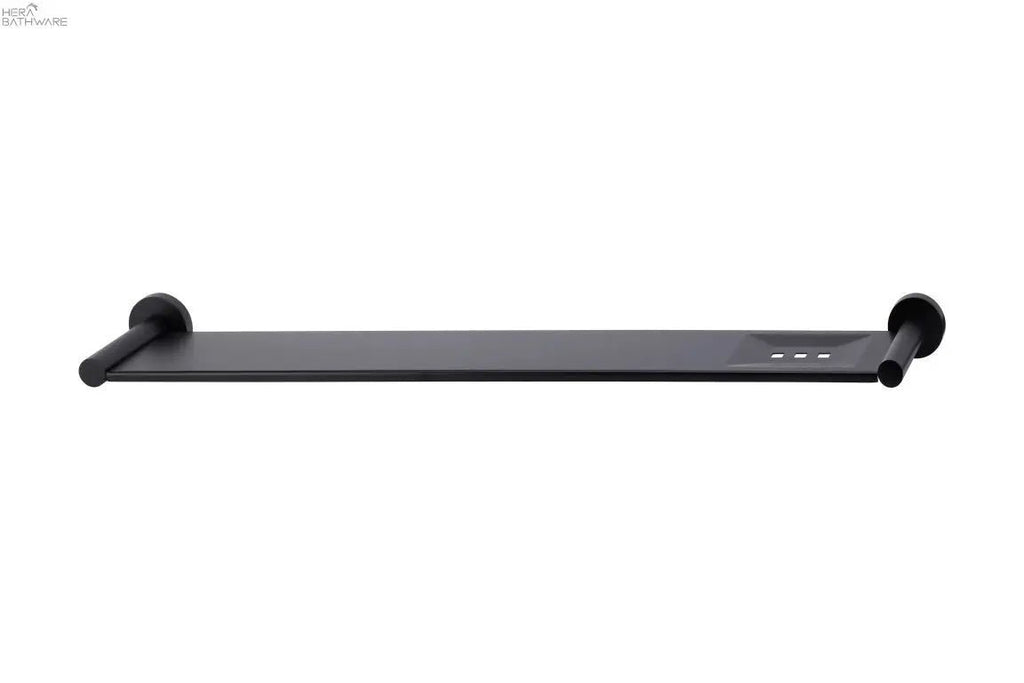 Round Bathroom Shelf - Matte Black - Hera BathwareMatte Black