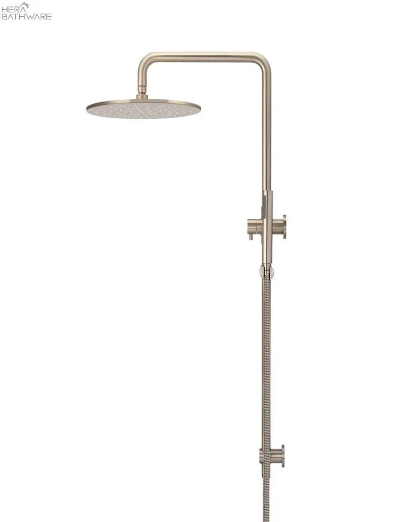 Round Combination Shower Rail, 300mm Rose, Single Function Hand Shower - Hera BathwareChampagne