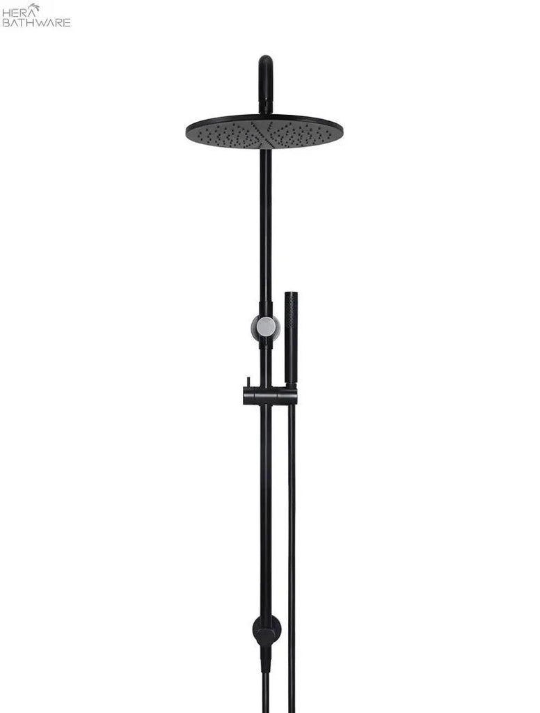 Round Combination Shower Rail, 300mm Rose, Single Function Hand Shower - Hera BathwareChrome