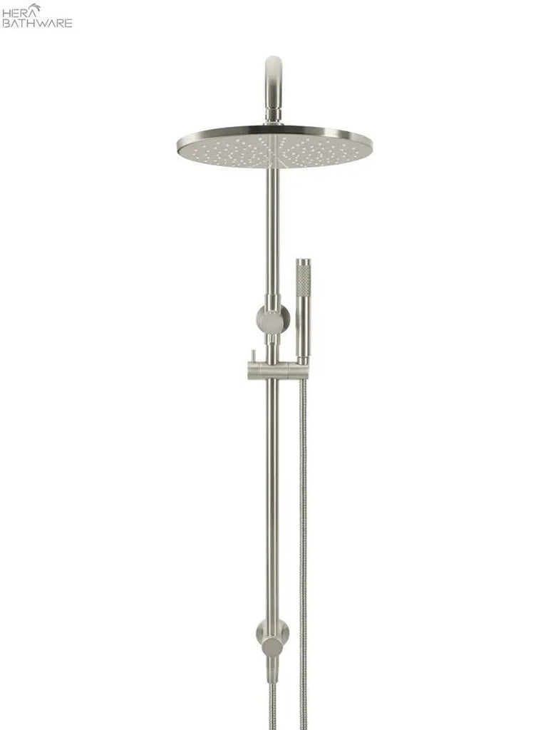 Round Combination Shower Rail, 300mm Rose, Single Function Hand Shower - Hera BathwareGun Metal