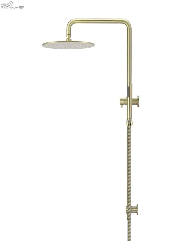 Round Combination Shower Rail, 300mm Rose, Single Function Hand Shower - Hera BathwareTiger Bronze