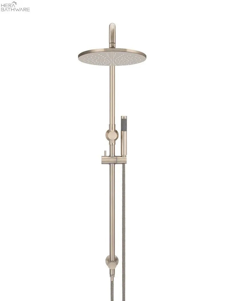 Round Combination Shower Rail, 300mm Rose, Single Function Hand Shower - Hera BathwareTiger Bronze