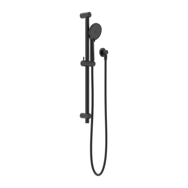 Round Metal Project Shower Rail NR318 - Hera BathwareMatte Black