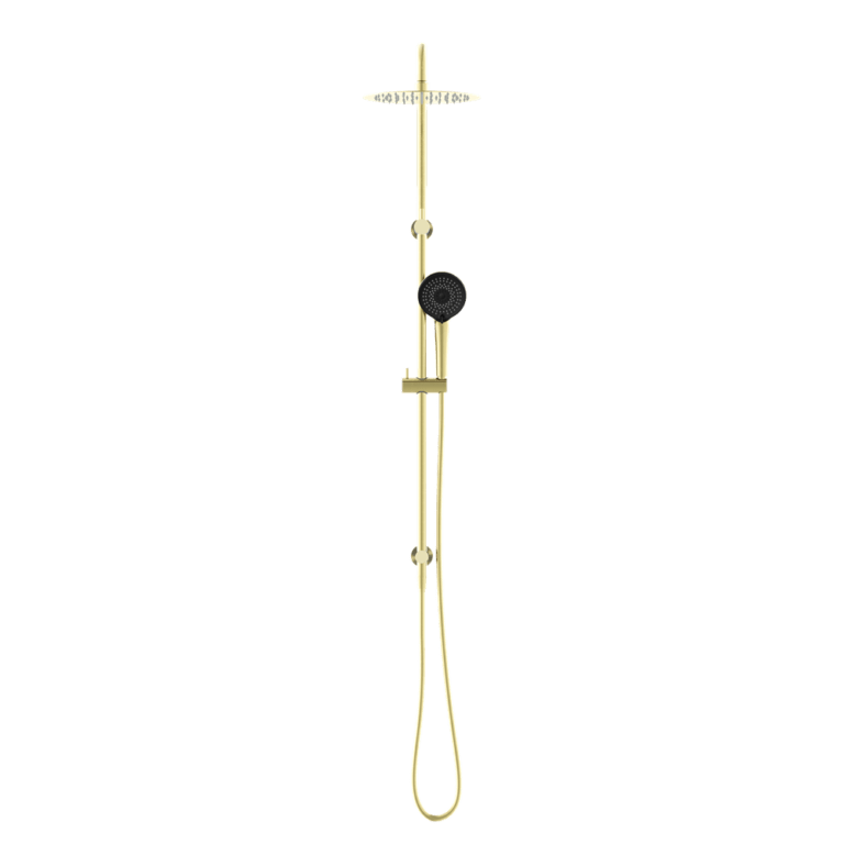 ROUND Project Twin Shower Set | Nero - Hera BathwareBrushed Gold