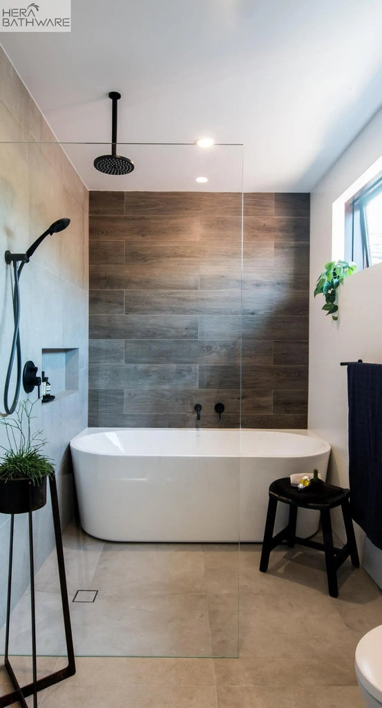Round Shower Rose 200/300mm - Hera BathwareMatte Black200mm