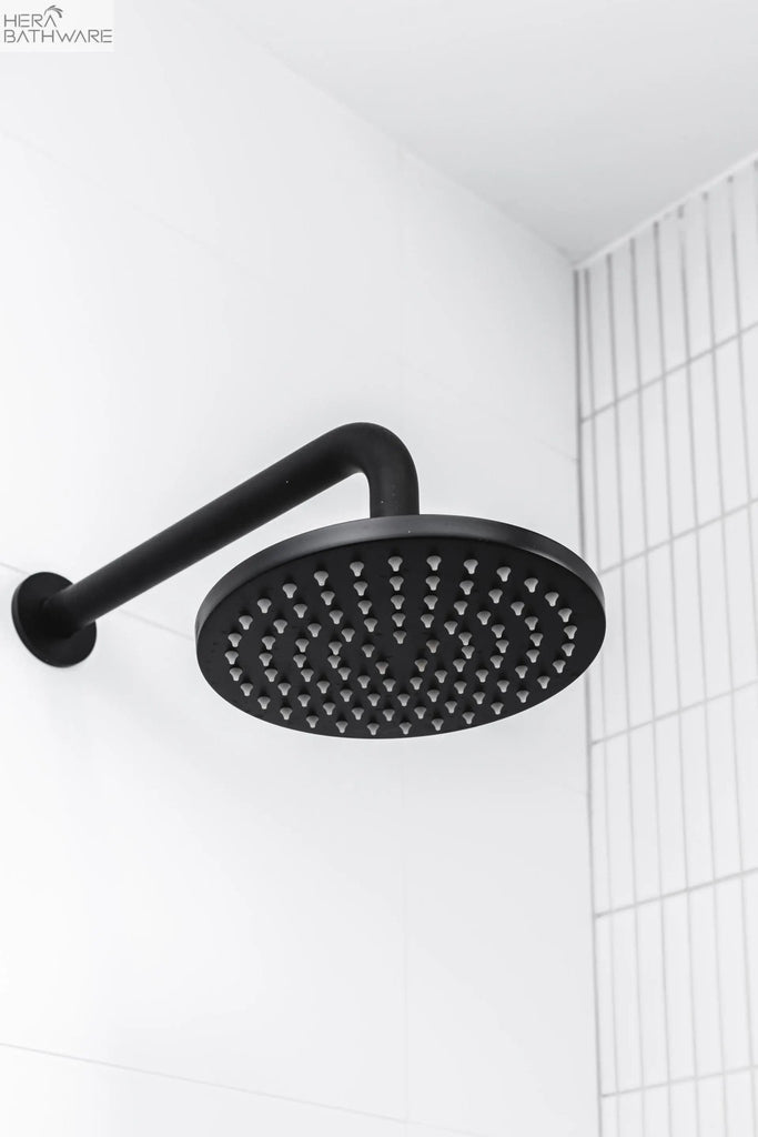 Round Shower Rose 200/300mm - Hera BathwareMatte Black200mm