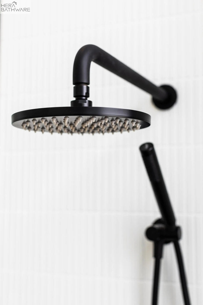 Round Shower Rose 200/300mm - Hera BathwareMatte Black200mm