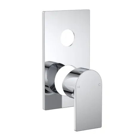 ROUND SQUARE WALL MIXER WITH DIVERTER - TRIM KIT - Hera BathwareChrome