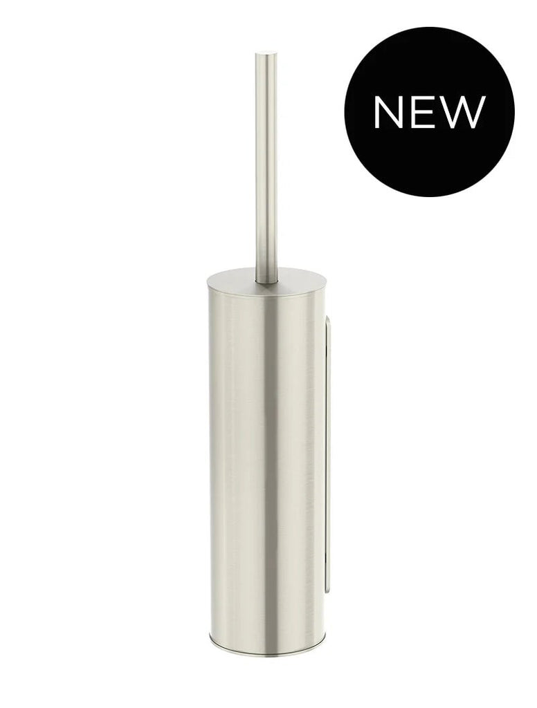 Round Toilet Brush & Holder | Meir - Hera Bathware X Meir MTO02N - R - PVDBN | Brushed Nickel