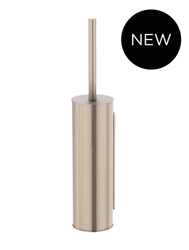 Round Toilet Brush & Holder | Meir - Hera Bathware X Meir MTO02N - R - CH | Champagne