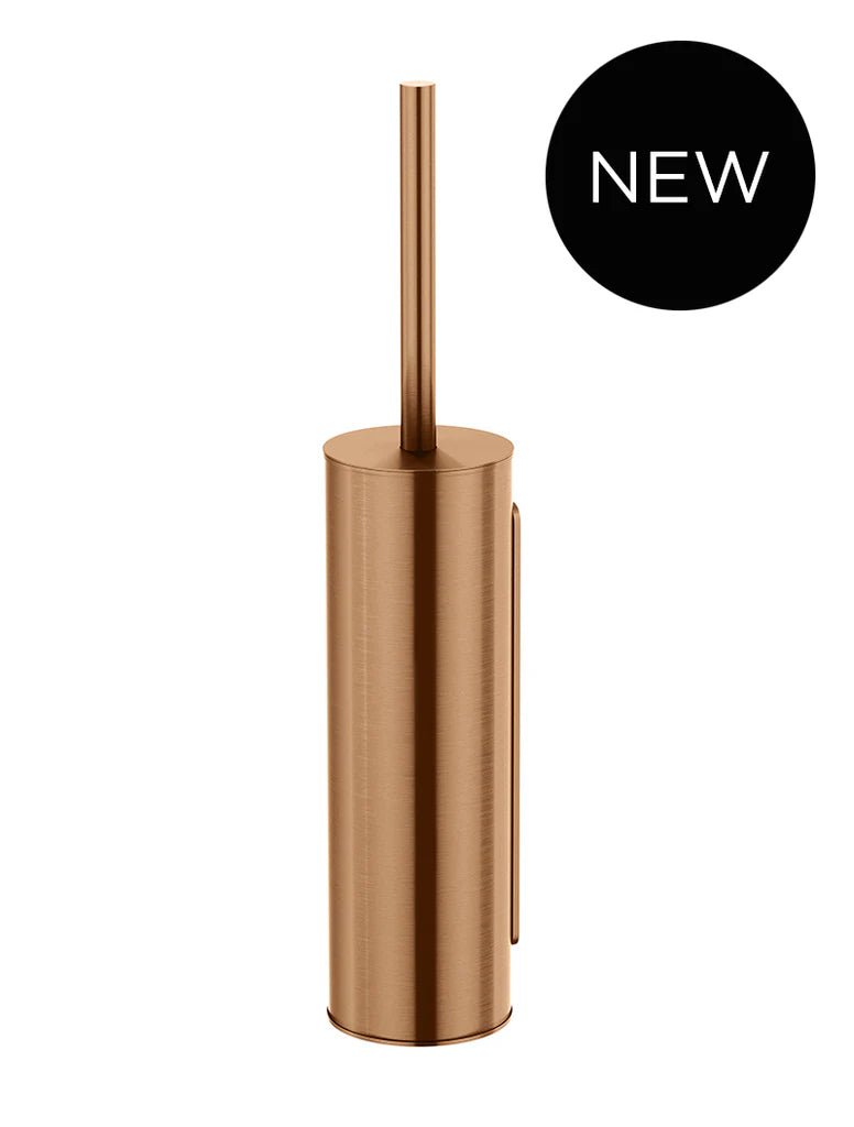 Round Toilet Brush & Holder | Meir - Hera Bathware X Meir MTO02N - R - PVDBZ | Lustre Bronze