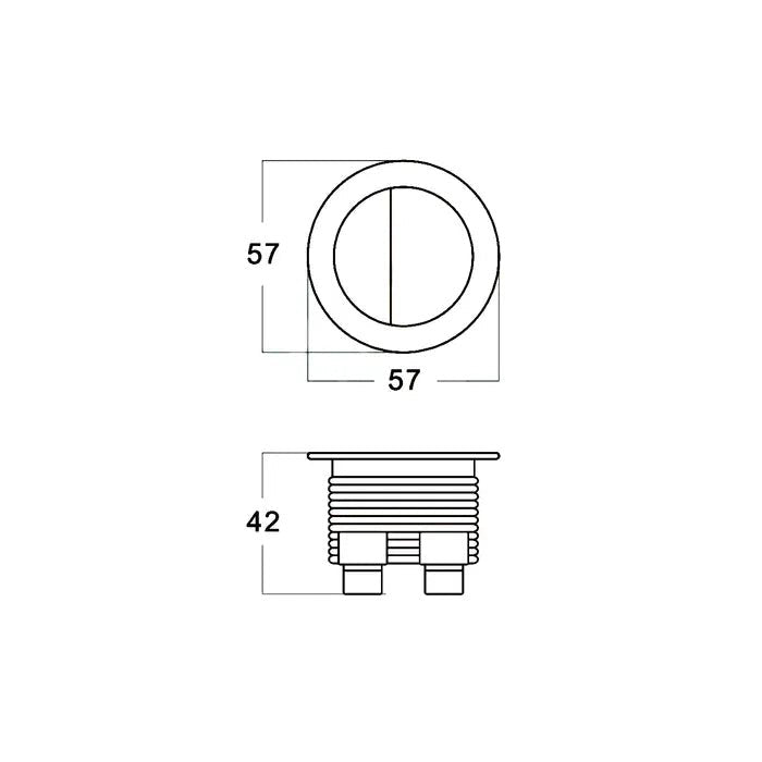 Round Toilet Flush Button - Hera BathwareMatte White