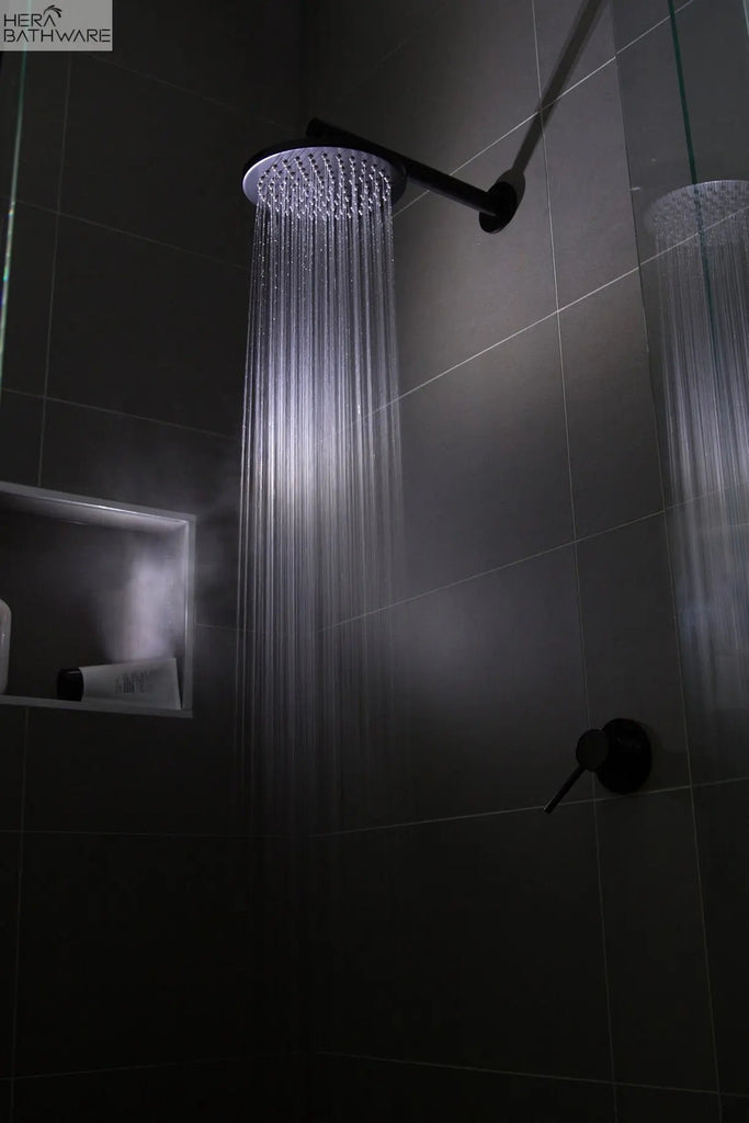 Round Wall Shower Arm 400mm - Hera BathwareCurved Shower ArmChrome